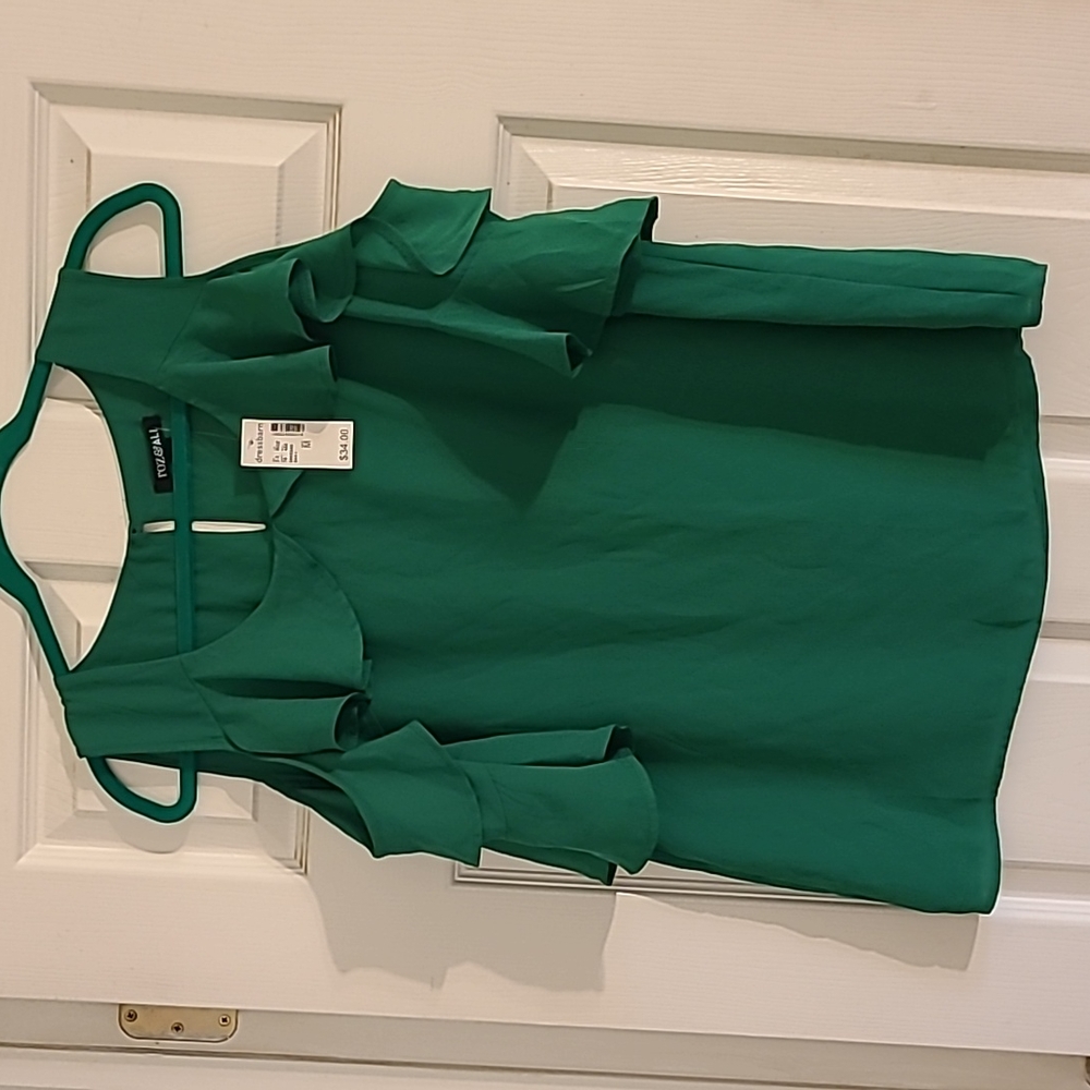 Cold shoulder green blouse